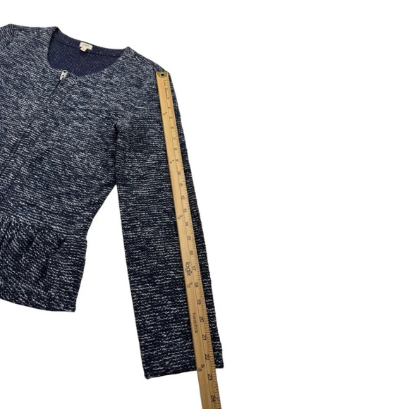 J. Crew Boucle Tweed Zip Peplum Jacket Blazer - Picture 14 of 15